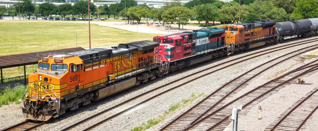 BNSF Train in Dallas, Texas